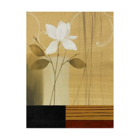 Pablo Esteban 'Flower On Neutral Background' Canvas Art,35x47